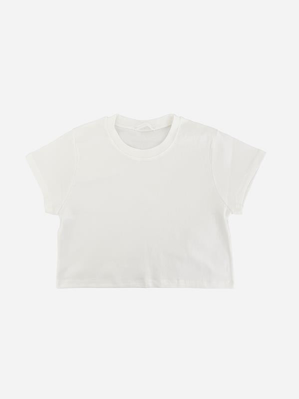 Mulcuffle Crop Short-Sleeved T-Shirt (4 colors)