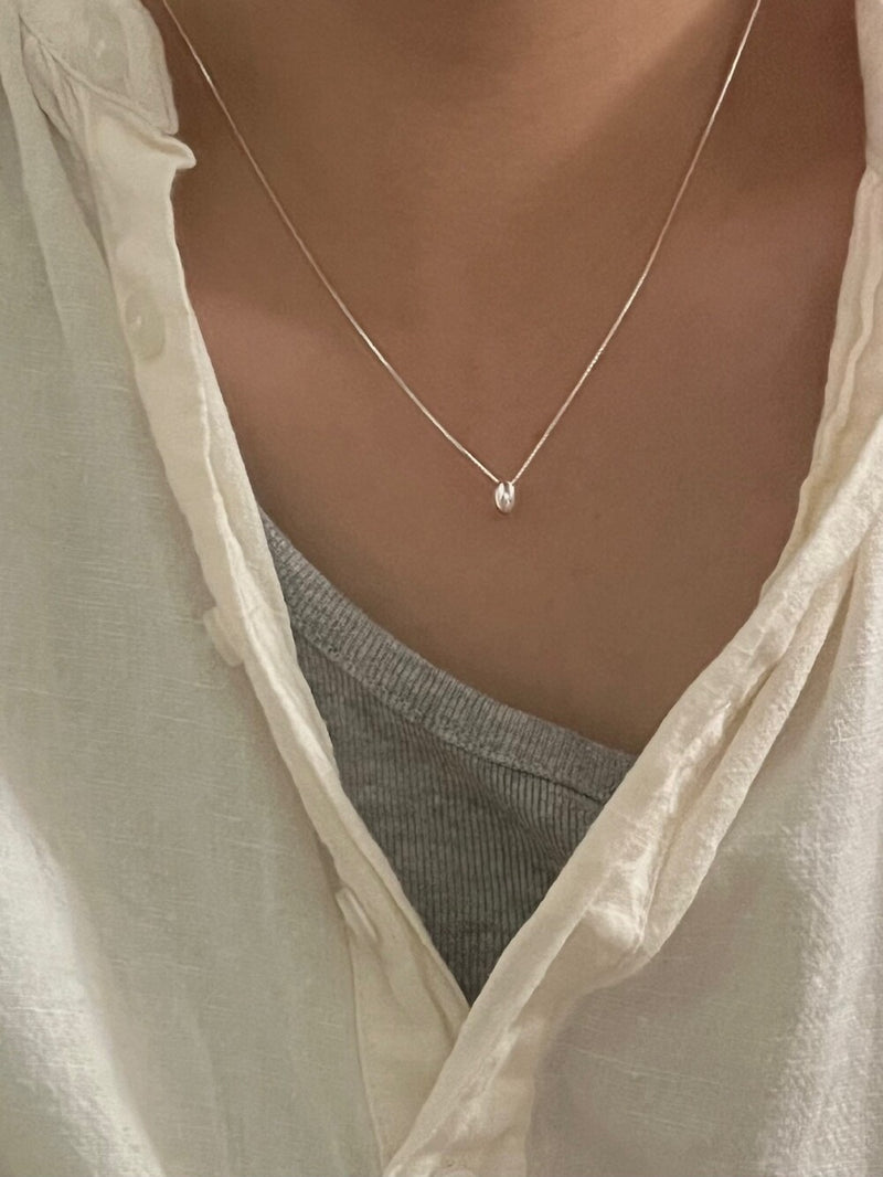 (silver925) Ellipse necklace
