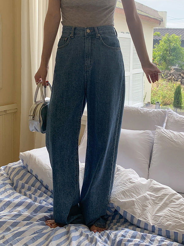 [MADE] Normal summer medium denim wide jeans pants