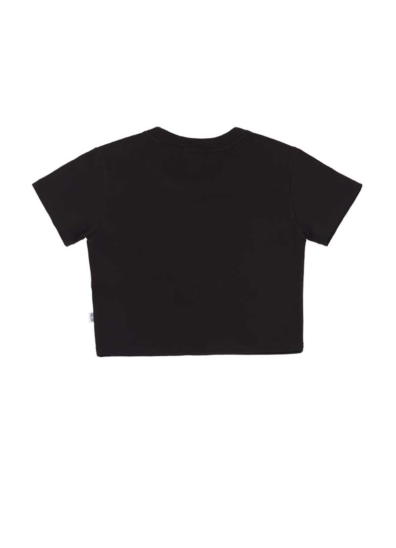 HOLIDAY CROPPED T-SHIRT / BLACK