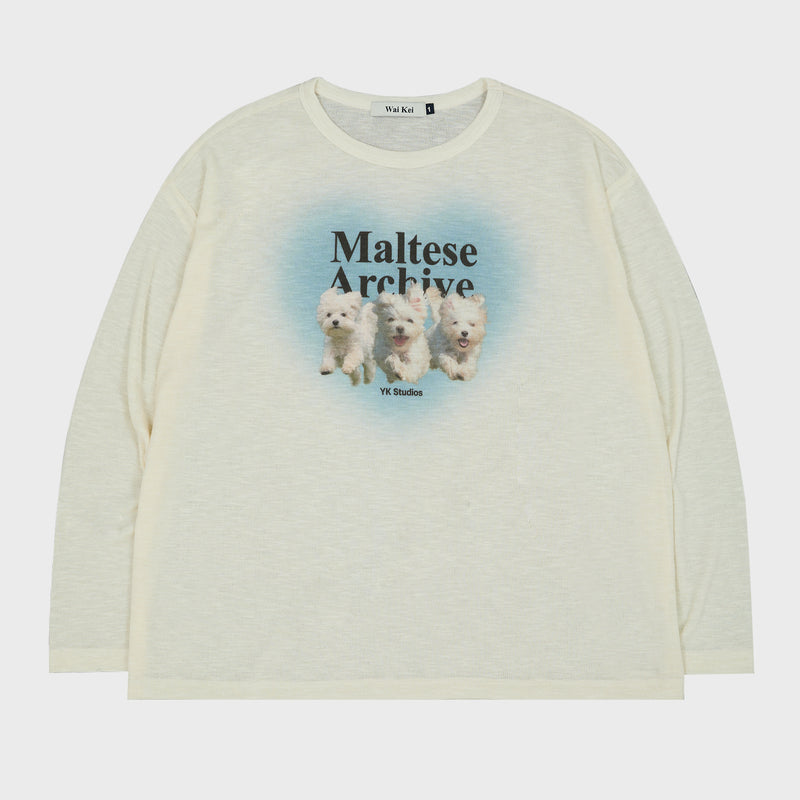 Maltese archive see-through knit
