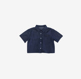 Miffa デニムクロップドシャツ + ロングスカートセット