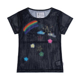 WXT012 Weather Fairy See-Through Short-Sleeved T-Shirt (BLACK)