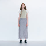 Cargo belted skirt gray