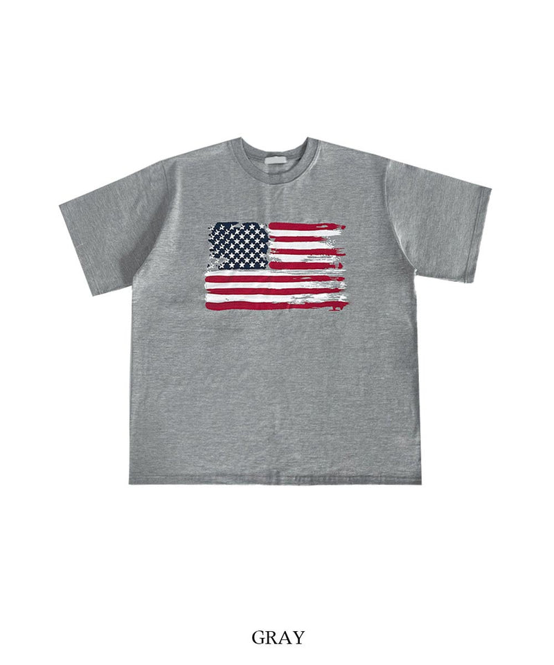 ASCLO Stars And Stripes Box Short Sleeve T Shirt (3color)