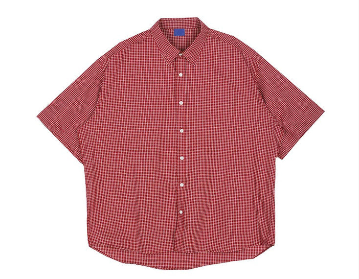 No.0789 スモールチェックレトロハーフシャツ(3color)