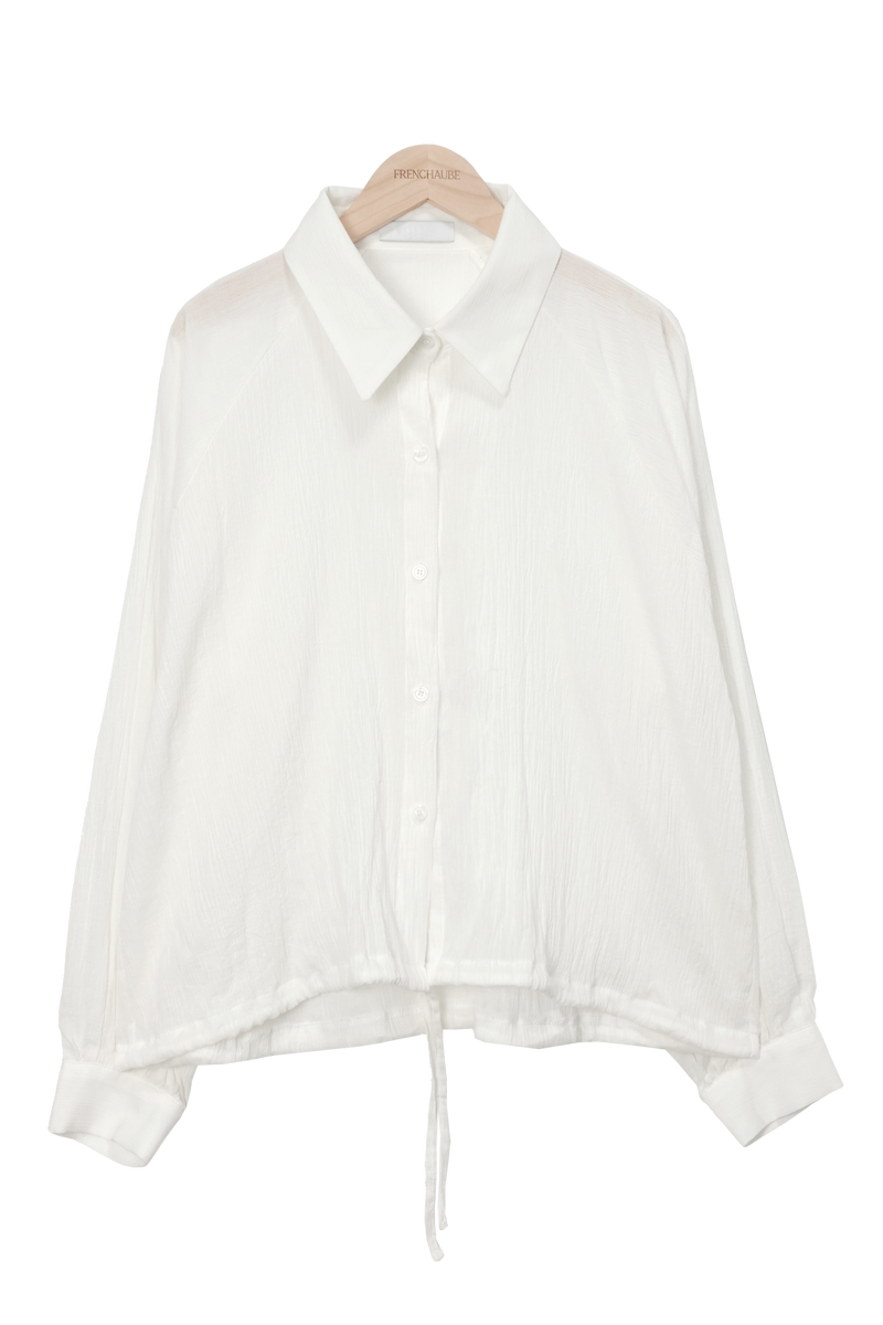 Alt Linen Summer Collar String Long-Sleeved Shirt (3 colors)