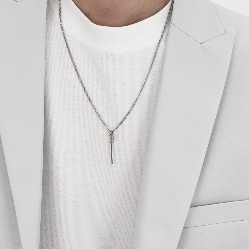 Men's Stick Bar Necklace Chain_CLEF MINI COS NEC