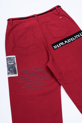 BBD No Sympathy Wide Cotton Pants (Red)