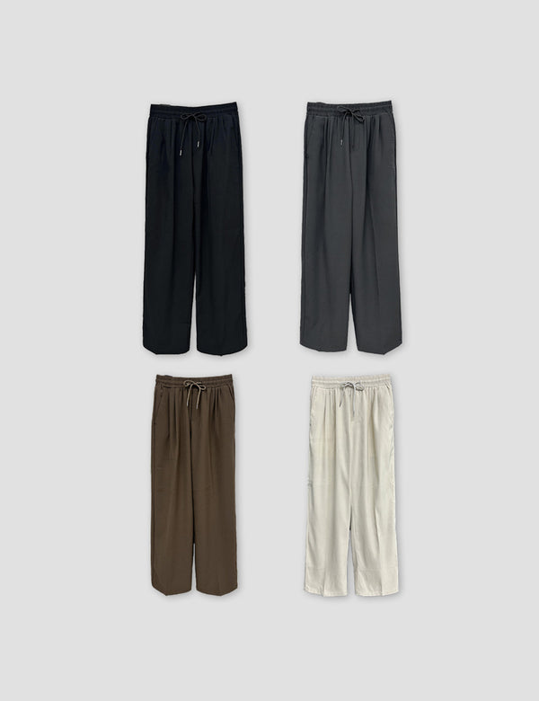 LMN Marlet air wide banding pants (4 colors)