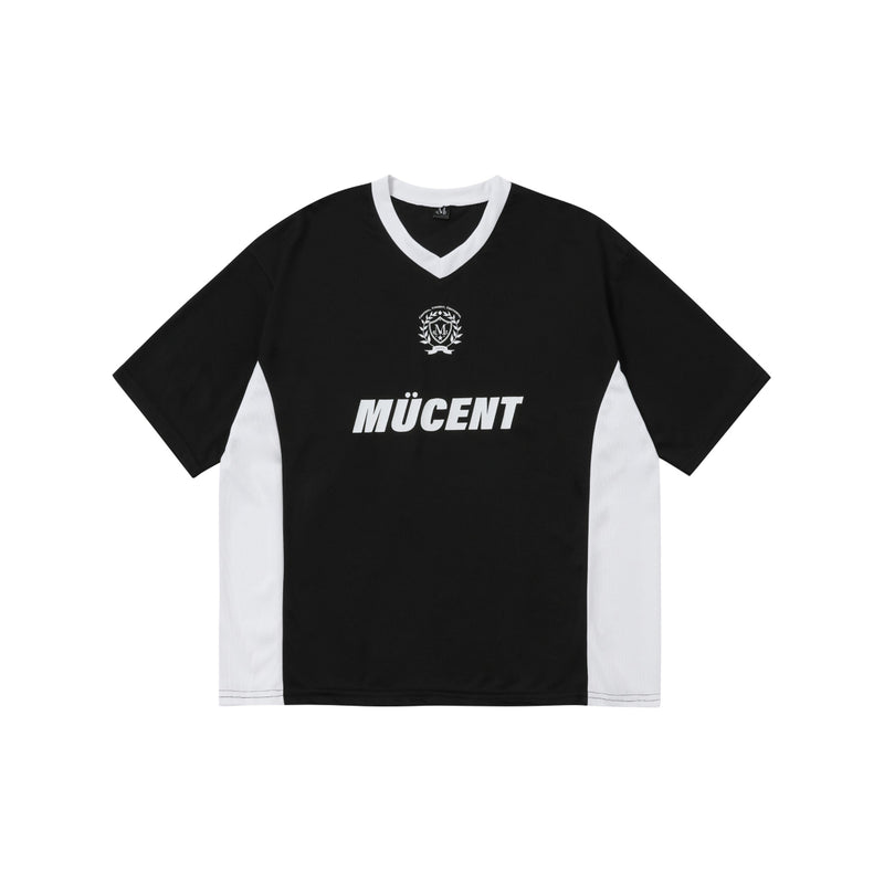SOCCER UNIFORM FOOTBALL T(Black, White)