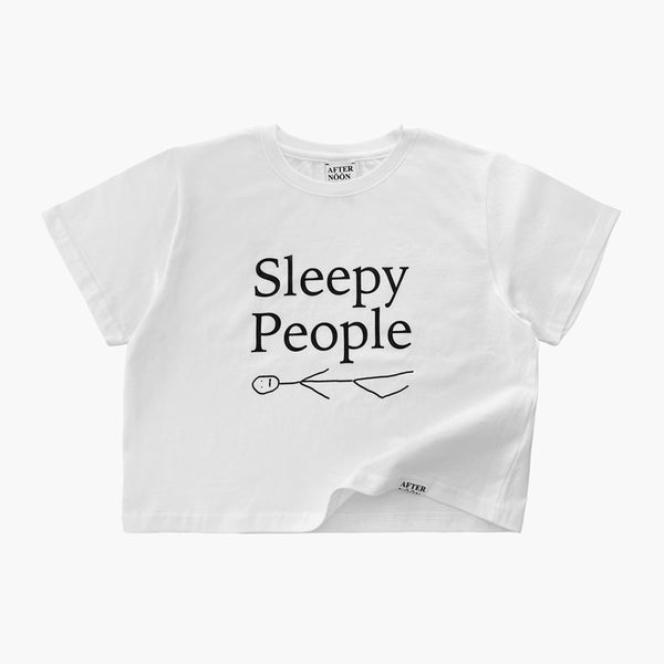 Sleepy People Cropped T-shirts