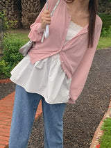 Bonne linen summer long-sleeved thin knit cardigan (4 colors)