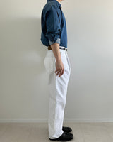one tuck cotton pants