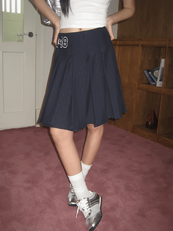 Preppy Midi Premium Pleated Skirt