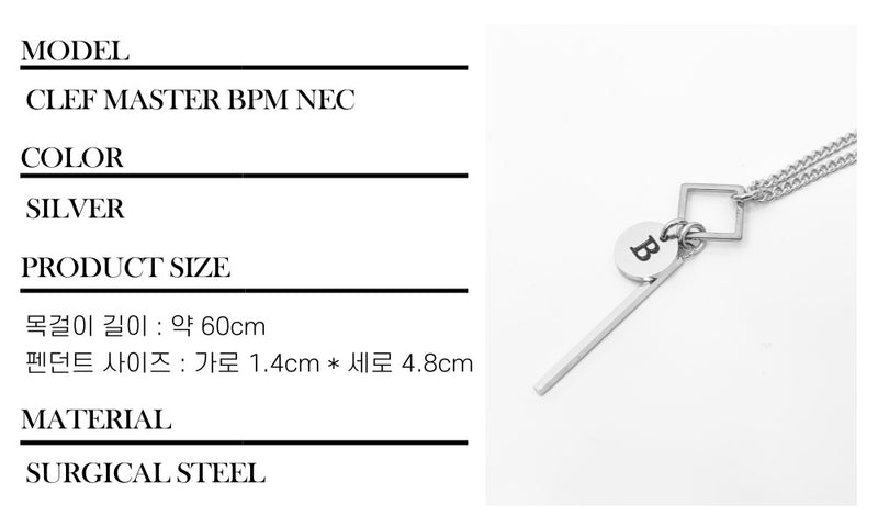 Men's Necklace Stainless Steel Chain Daily Fashion Item_CLEF MASTER BPM