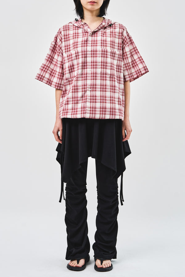 Pear Check Hooded Shirt (3color)
