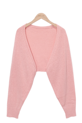 Basil Summer Buckle Bolero Cropped Long-Sleeved Knit Cardigan (5 colors)