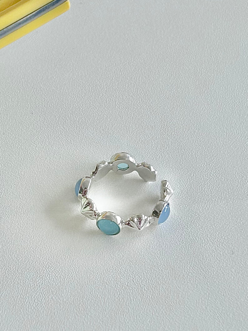 (Open Ring)Creamy Cabochon Ring
