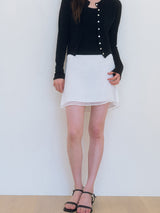 Double Check Mini Skirt - Ivory