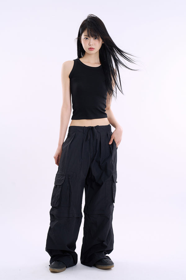 Cookie wide binding cropped sleeveless top