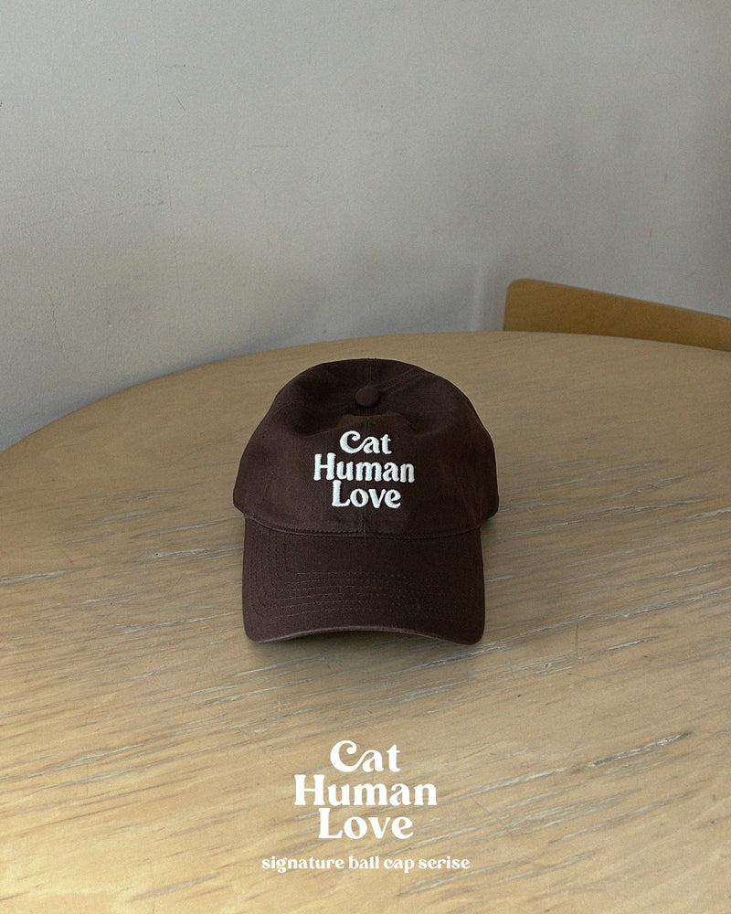 CAT HUMAN LOVE BALL CAP / YELLOW/BROWN
