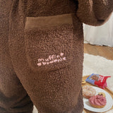 muffin&brownie logo pile pants