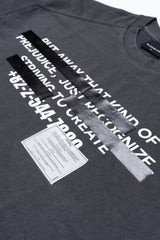 BBD Hidden Slogan Pigment T-Shirt (Charcoal)