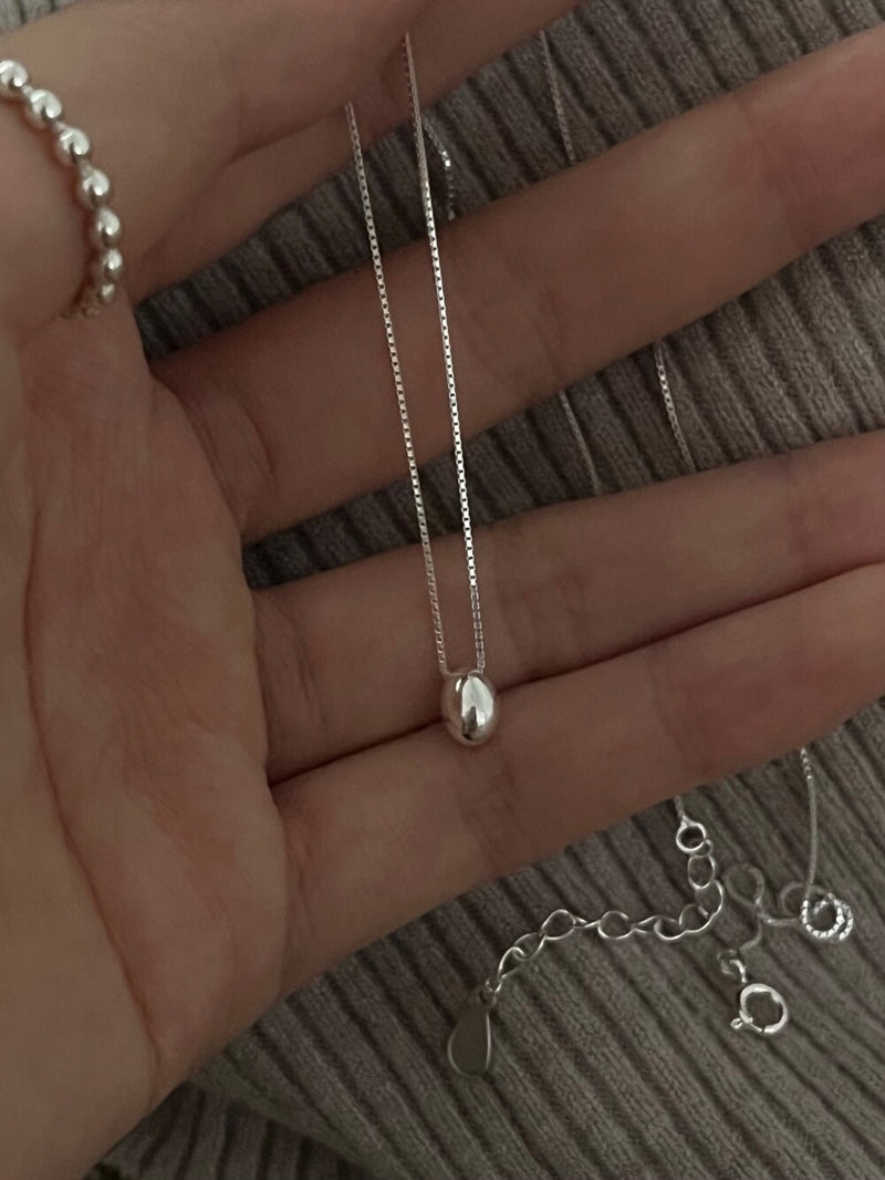 (silver925) Ellipse necklace