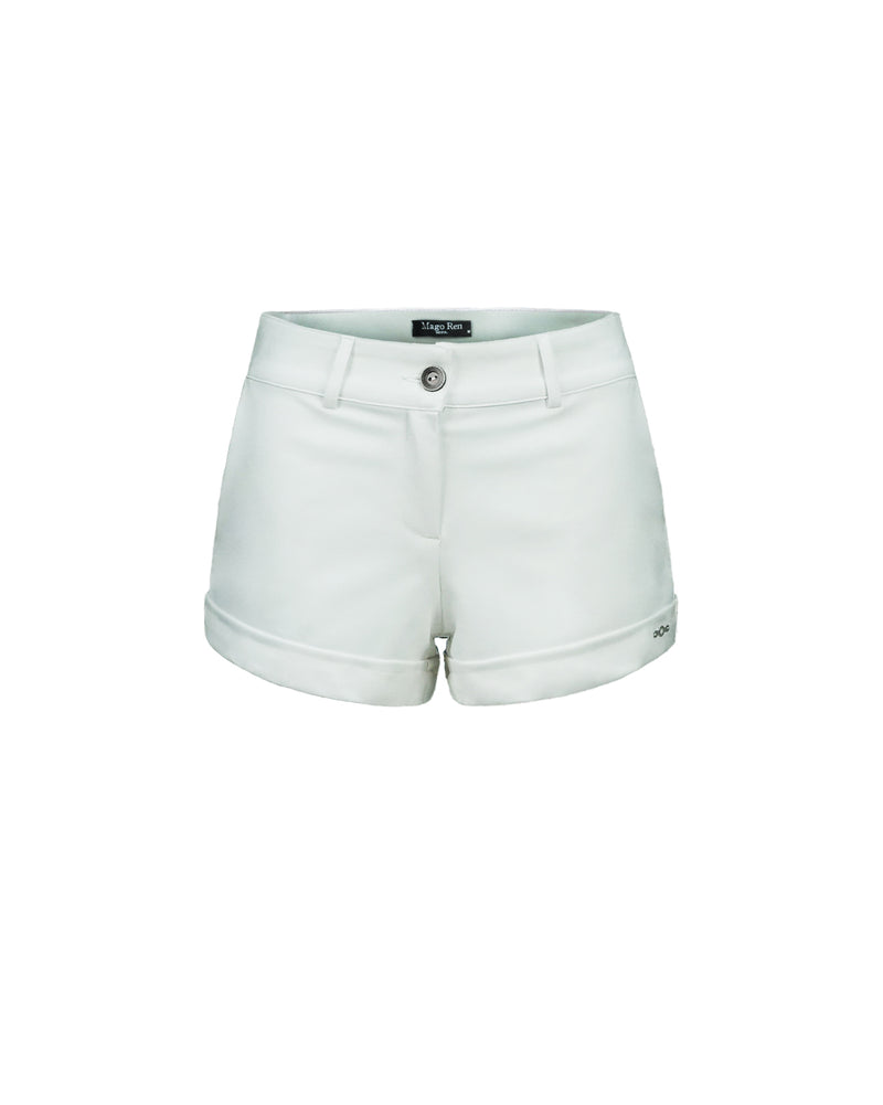 Metal Triclipse Tailored Mini Shorts White
