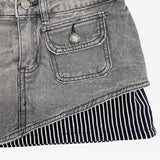 Babian Stripe Cargo Skirt + Leg Warmer Set