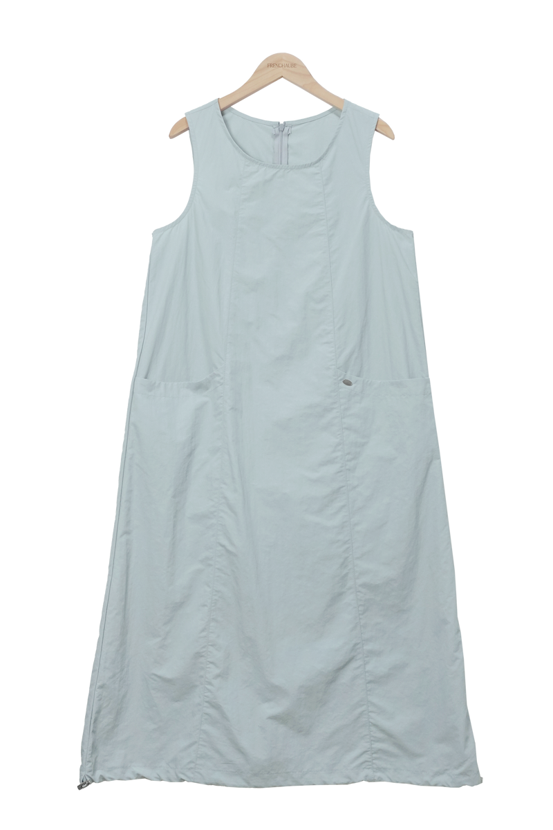 Bridge Summer Nylon　Sleeveless Resort Long Dress (3 colors)