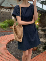Rail Summer Denim Birthplace Short-Sleeved Mini Dress