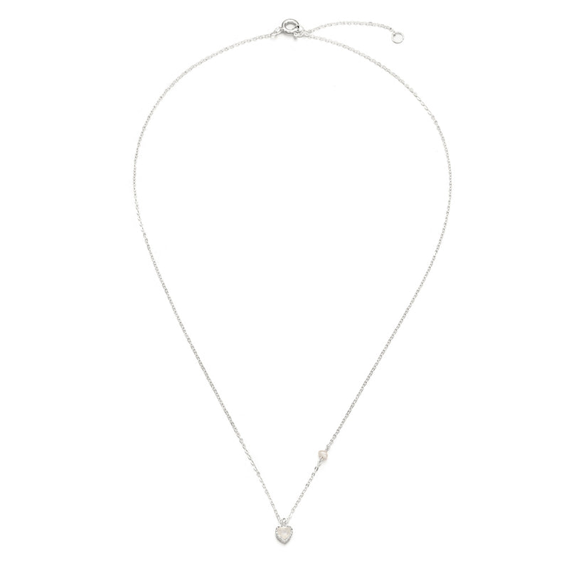 moonie heart pearl necklace