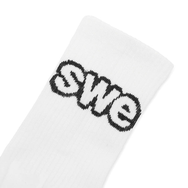 SWE STRIPED SOCKS - WHITE ( PACK 3 )