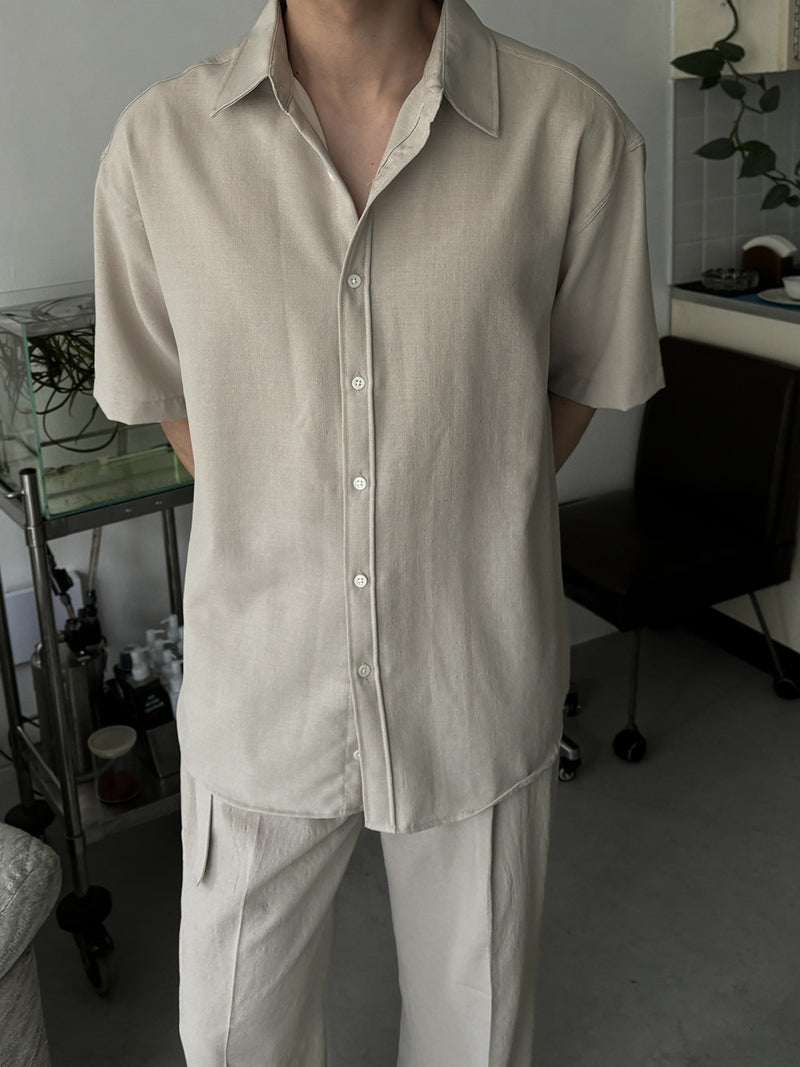 ASCLO Trick Over Fit Short Sleeve Shirt (3color)