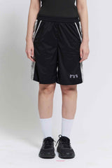 Mesh track shorts (Black/White)