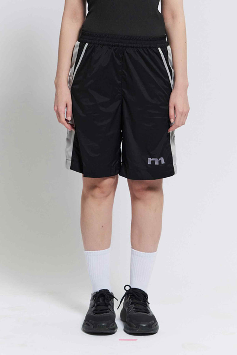 Mesh track shorts (Black/White)