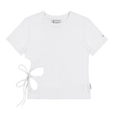 WXT006 Flower Hole Short-Sleeved T-shirt (WHITE)