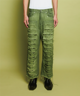 DYEING RIPPED BOOT CUT PANTS