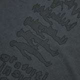 Graffitionmind グラフィティ長袖ピグメントTシャツ (Charcoal)