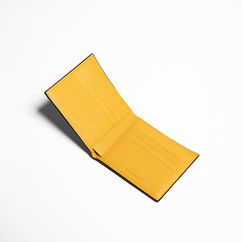 Crispe Bi-fold 6CC Wallet_Black, Yellow