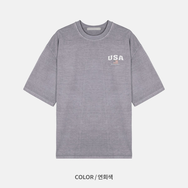 LMN リオUSAピグメント半袖Tシャツ (4 colors)