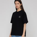 [UNISEX]スモールリネンベアスマイルショートスリーブTシャツ