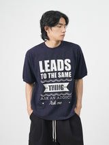 Leads printing half-sleeves knit 4color