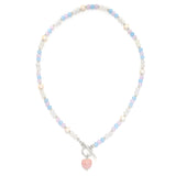 orbit beads heart necklace