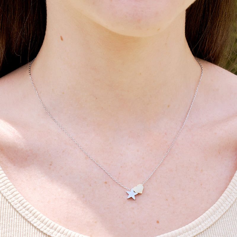 heart with star necklace