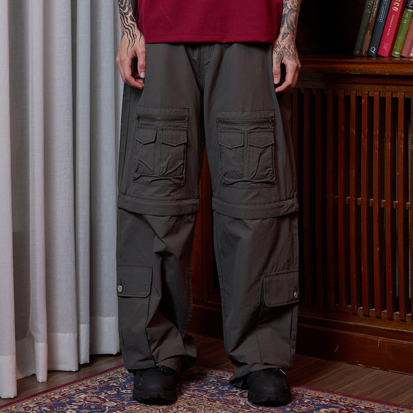 Multi pocket utility detachable pants