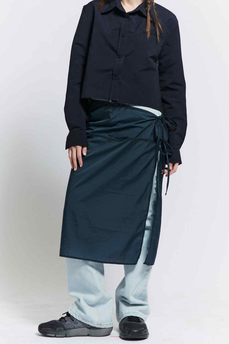 Nylon layerd skirt (Dark Green)