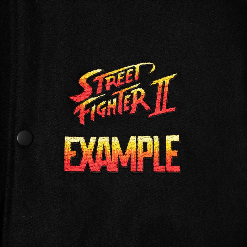EXAMPLE x STREET FIGHTER II EXAMPLE FIGHTER STADIUM JACKET
